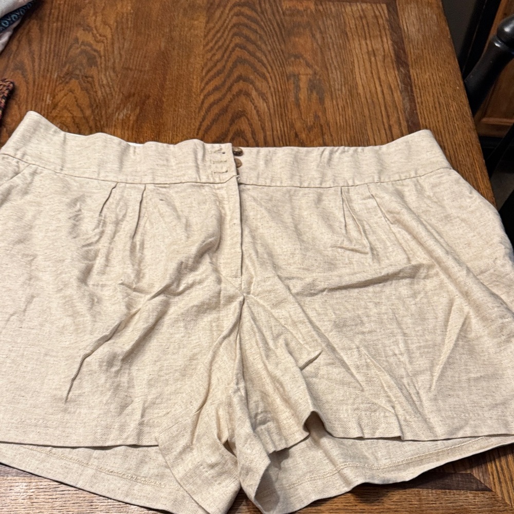 Lane Bryant Women's High Waist Tan Shorts
